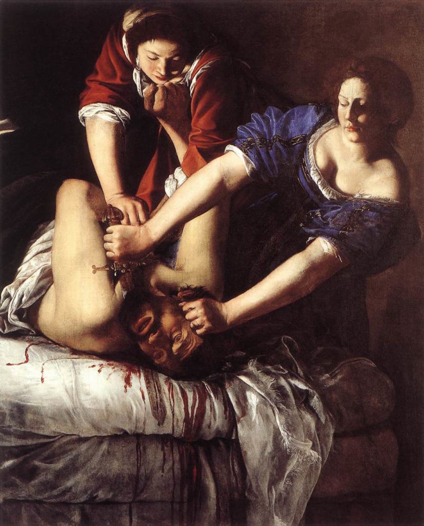 Giuditta che decapita oloferne, artemisia gentileschi