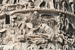 Particolare colonna aureliana