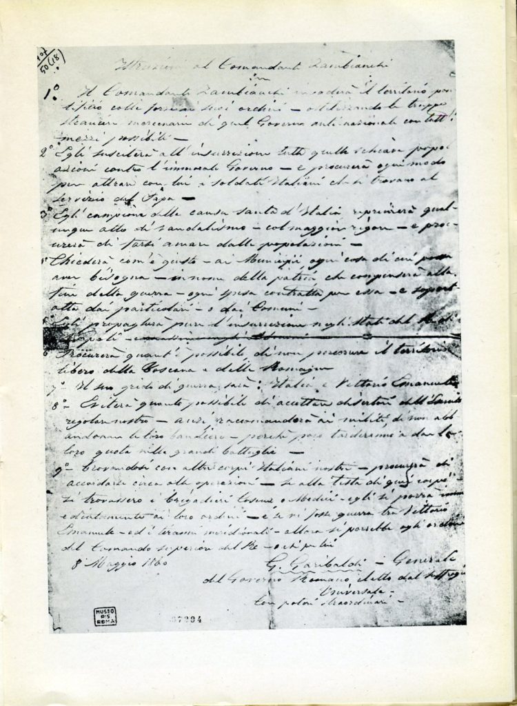 lettera d'incarico per callimaco zambianchi